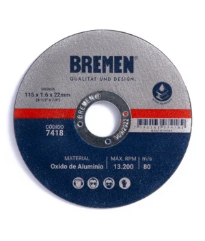 DISCO CORTE BREMEN 4.1/2 115X1.6X22  7418