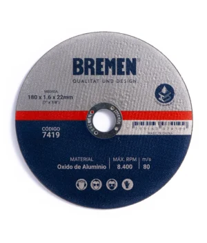 DISCO CORTE BREMEN 7" 180X1.6X22  7419