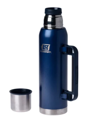 TERMO ACERO LUSQTOFF 1.3L C/MANIJA AZUL