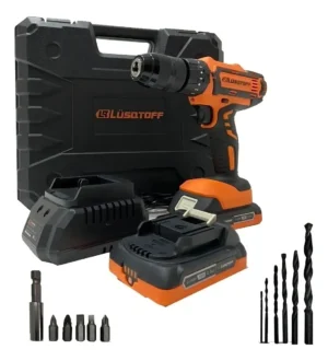 BAT - ATORNILLADOR TAL.LUSQTOFF 18V 13MM 2BAT Y CARGADOR C/P +13PZS