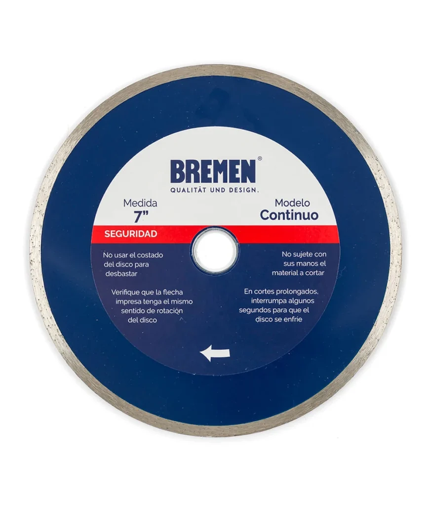 DISCO DIAMANTADO BREMEN CONTINUO 180MM