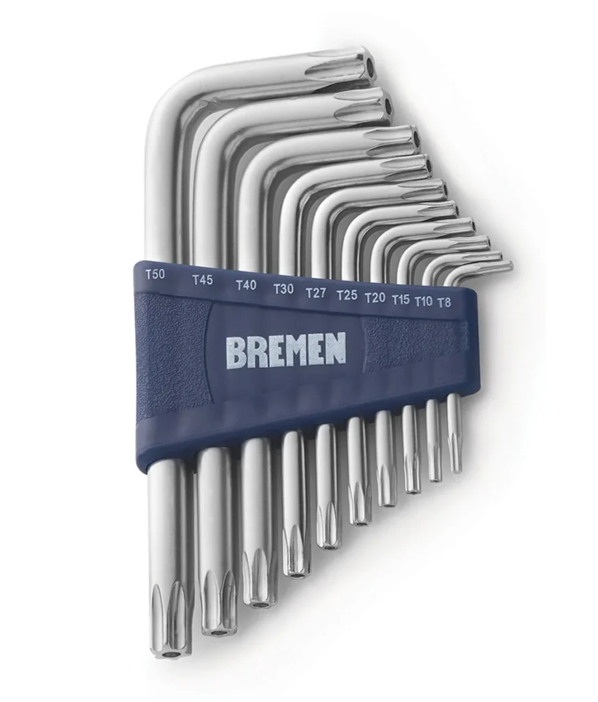 JGO LLAVES TORX BREMEN 10 PZS T8-T50