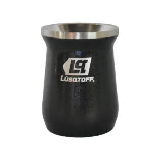 MATE LUSQTOFF DE ACERO INOXIDABLE NEGRO