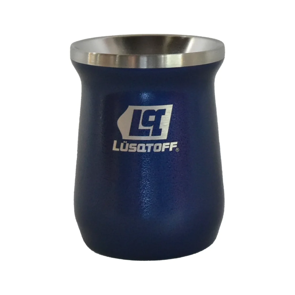 MATE LUSQTOFF DE ACERO INOXIDABLE AZUL