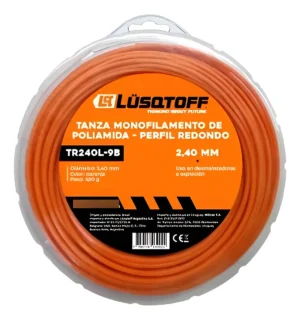 TANZA CUADRADA BORDEADORA 2.4 LUSQTOFF ROLLO 450G