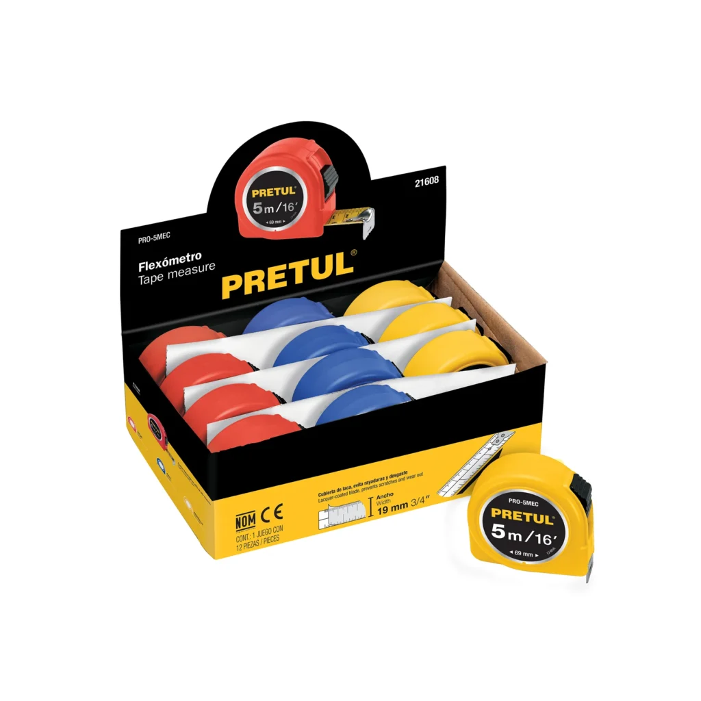 CINTA METRICA   5MTS PRETUL 21608