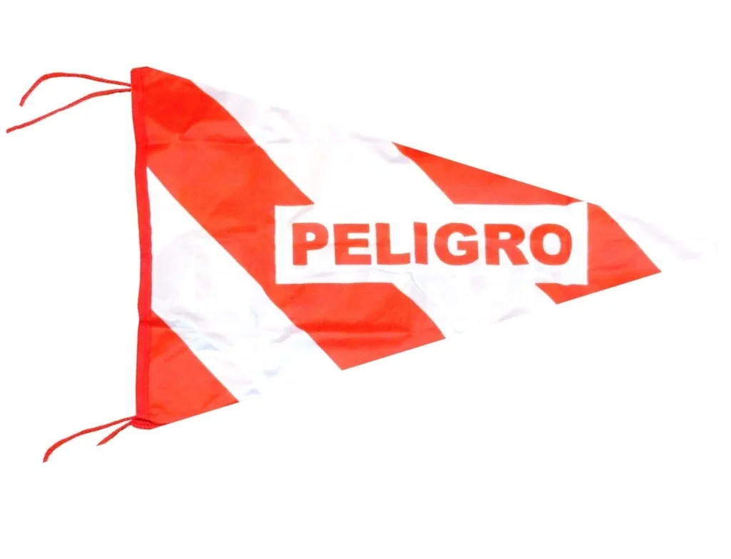 BANDERIN TRIANGULAR PELIGRO