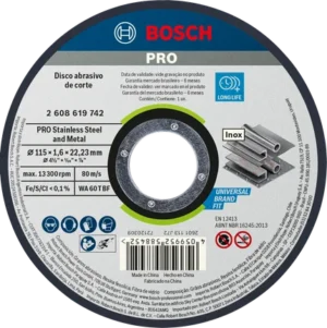 DISCO BOSCH 115 X 1.6 CORTE P/METAL